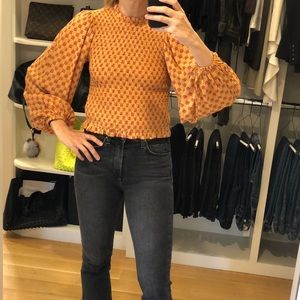 Olivaceous Yellow Bell Sleeve Blouse